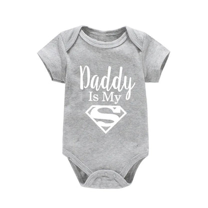 Baby Romper | Newborn Bodysuit Cotton Baby Clothes | Daddy Is My Hero Romper - ZOOMNSTORE