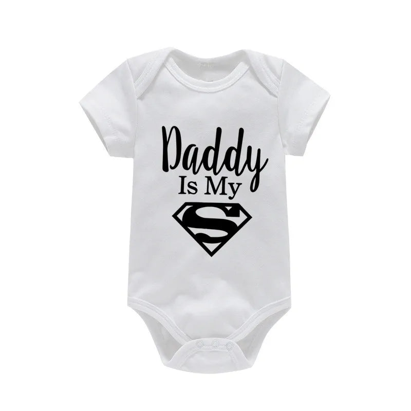 Baby Romper | Newborn Bodysuit Cotton Baby Clothes | Daddy Is My Hero Romper - ZOOMNSTORE