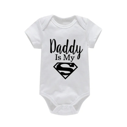 Baby Romper | Newborn Bodysuit Cotton Baby Clothes | Daddy Is My Hero Romper - ZOOMNSTORE