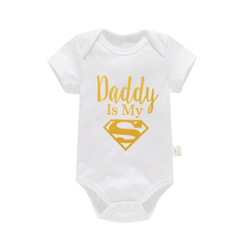 Baby Romper | Newborn Bodysuit Cotton Baby Clothes | Daddy Is My Hero Romper - ZOOMNSTORE