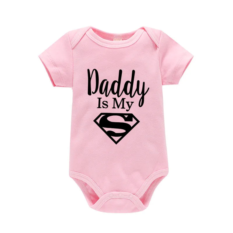 Baby Romper | Newborn Bodysuit Cotton Baby Clothes | Daddy Is My Hero Romper - ZOOMNSTORE