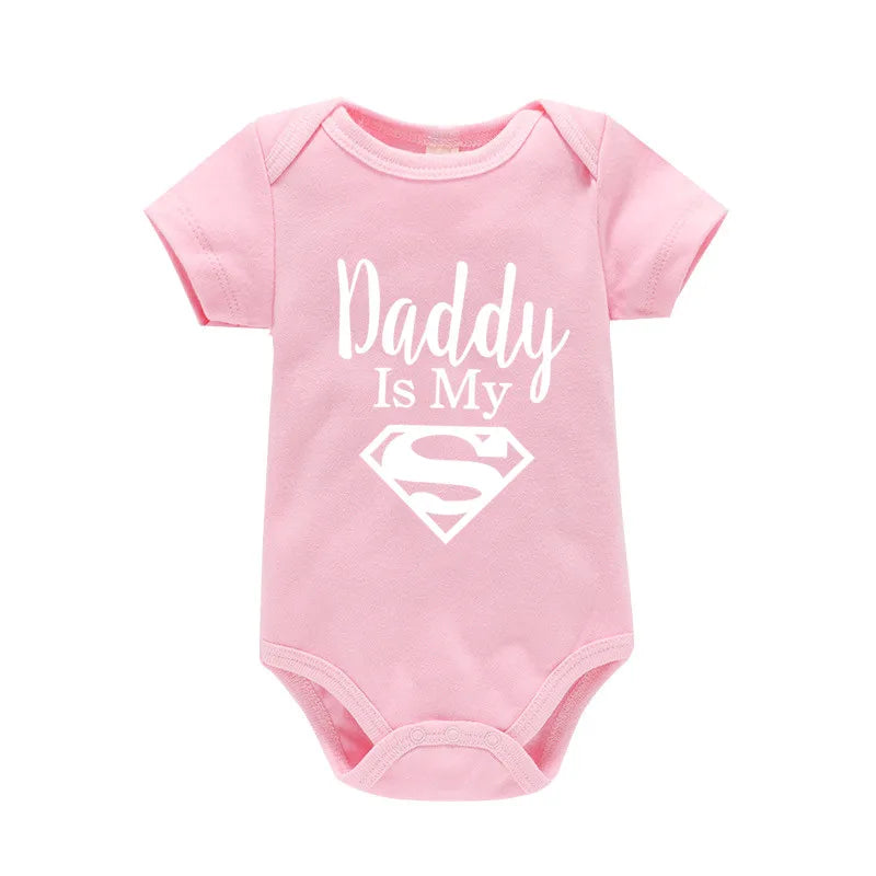 Baby Romper | Newborn Bodysuit Cotton Baby Clothes | Daddy Is My Hero Romper - ZOOMNSTORE