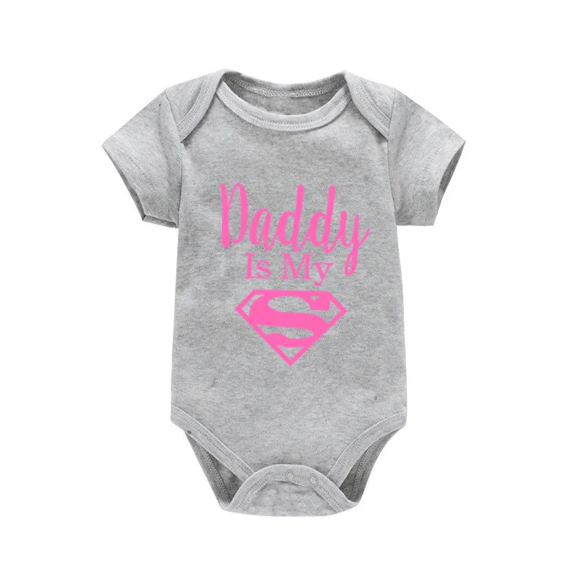 Baby Romper | Newborn Bodysuit Cotton Baby Clothes | Daddy Is My Hero Romper - ZOOMNSTORE