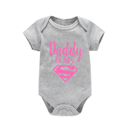 Baby Romper | Newborn Bodysuit Cotton Baby Clothes | Daddy Is My Hero Romper - ZOOMNSTORE