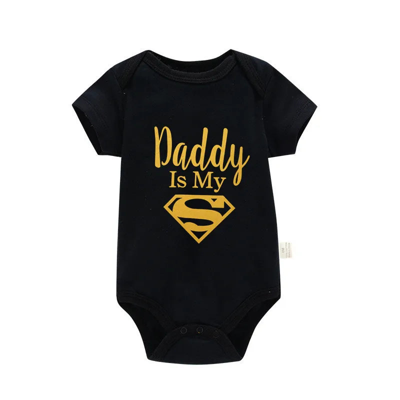 Baby Romper | Newborn Bodysuit Cotton Baby Clothes | Daddy Is My Hero Romper - ZOOMNSTORE