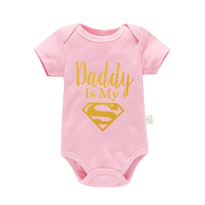 Baby Romper | Newborn Bodysuit Cotton Baby Clothes | Daddy Is My Hero Romper - ZOOMNSTORE