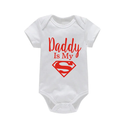 Baby Romper | Newborn Bodysuit Cotton Baby Clothes | Daddy Is My Hero Romper - ZOOMNSTORE