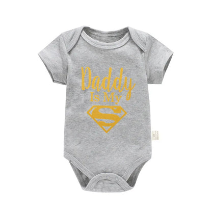 Baby Romper | Newborn Bodysuit Cotton Baby Clothes | Daddy Is My Hero Romper - ZOOMNSTORE