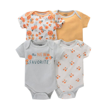 Baby Romper Onesies - Newborn Infant Bodysuit Set With Cartoon Animal Print - ZOOMNSTORE