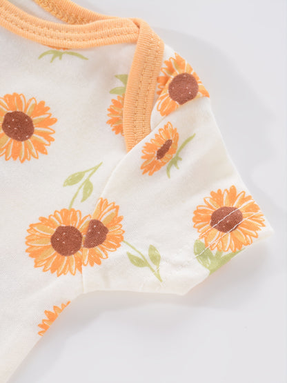 Baby Romper Onesies - Newborn Infant Bodysuit Set With Cartoon Animal Print - ZOOMNSTORE