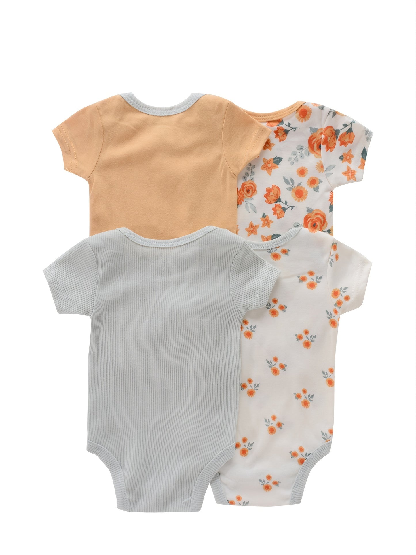 Baby Romper Onesies - Newborn Infant Bodysuit Set With Cartoon Animal Print - ZOOMNSTORE