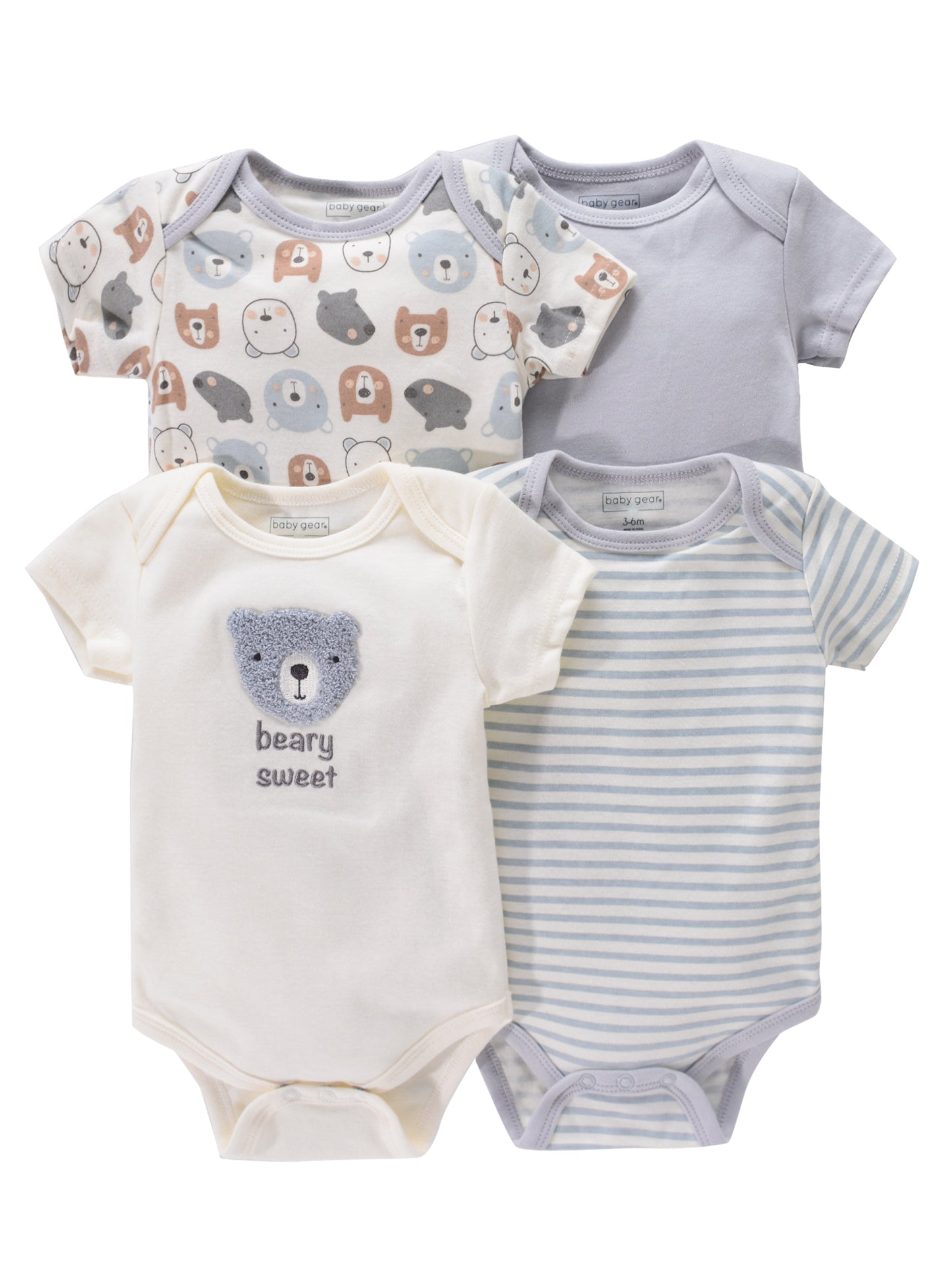 Baby Romper Onesies - Newborn Infant Bodysuit Set With Cartoon Animal Print - ZOOMNSTORE