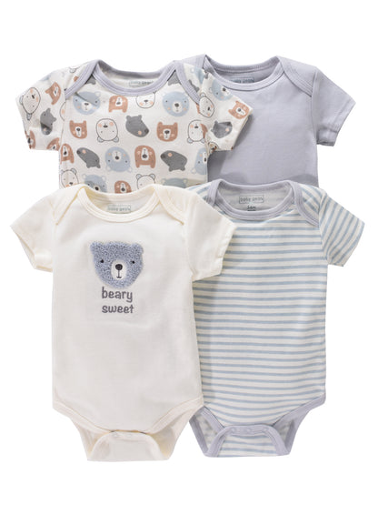Baby Romper Onesies - Newborn Infant Bodysuit Set With Cartoon Animal Print - ZOOMNSTORE