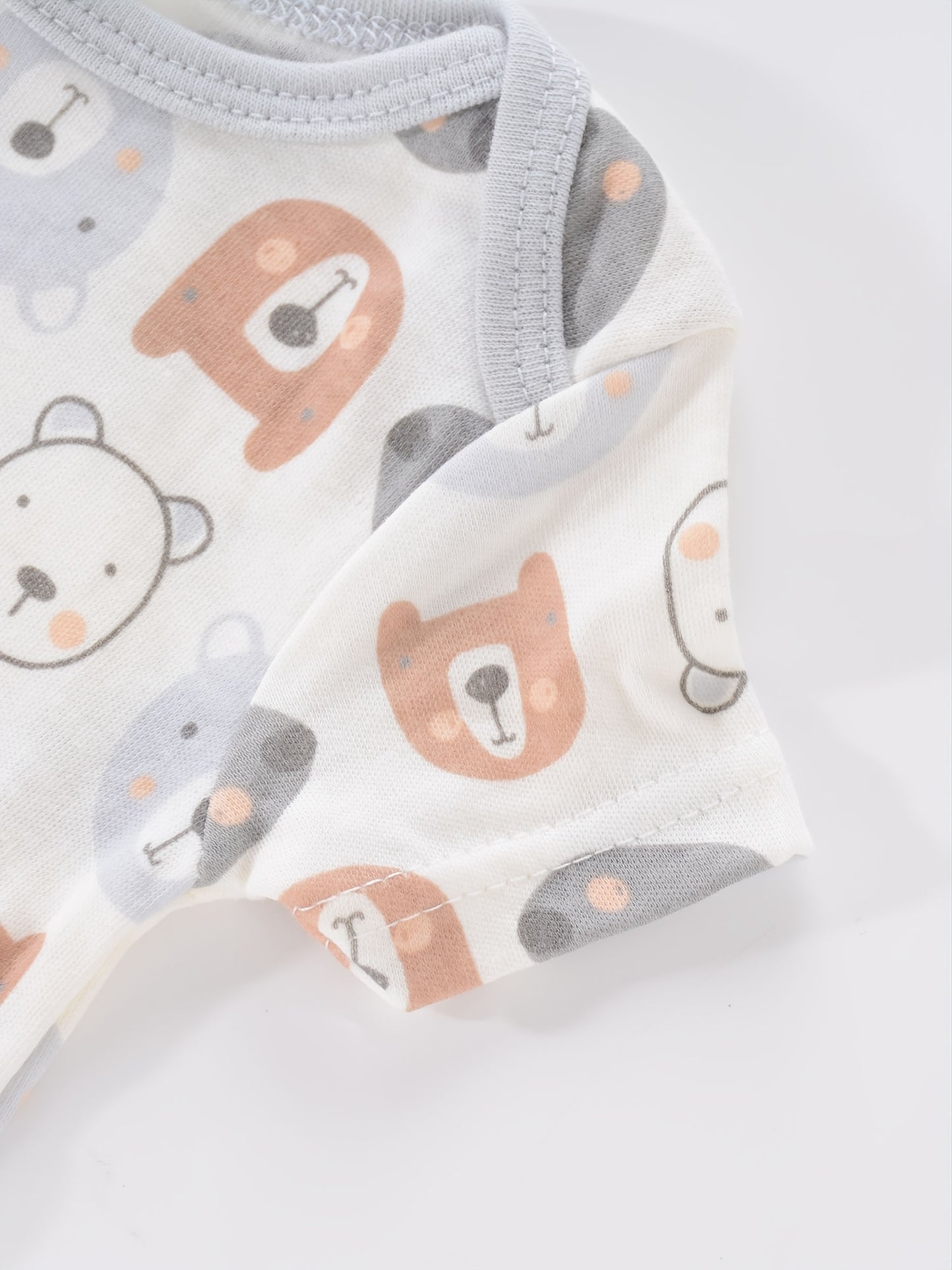 Baby Romper Onesies - Newborn Infant Bodysuit Set With Cartoon Animal Print - ZOOMNSTORE