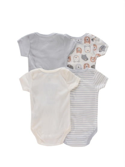 Baby Romper Onesies - Newborn Infant Bodysuit Set With Cartoon Animal Print - ZOOMNSTORE