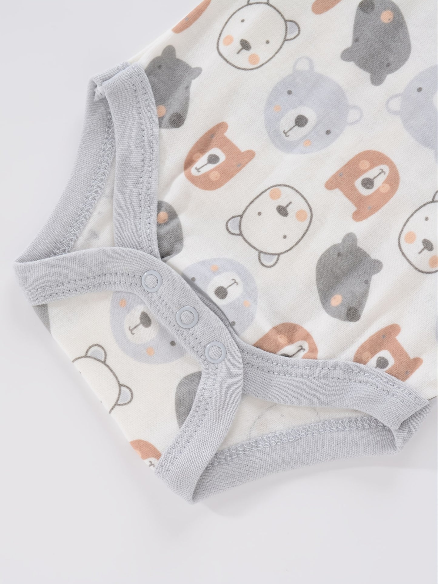 Baby Romper Onesies - Newborn Infant Bodysuit Set With Cartoon Animal Print - ZOOMNSTORE