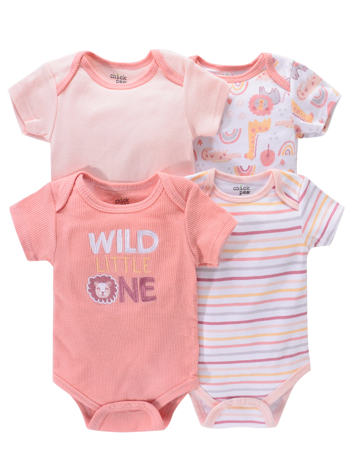 Baby Romper Onesies - Newborn Infant Bodysuit Set With Cartoon Animal Print - ZOOMNSTORE