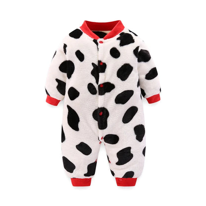 Baby Romper - Soft Flannel Infant Jumpsuit With Elastic Cuffs | Newborn Clothes - ZOOMNSTORE