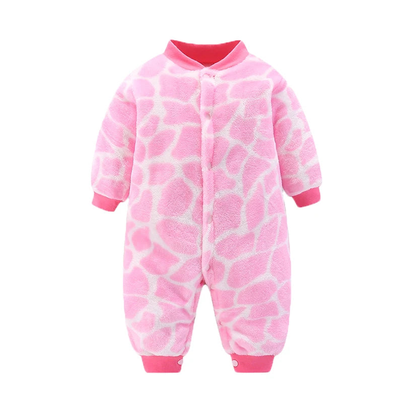 Baby Romper - Soft Flannel Infant Jumpsuit With Elastic Cuffs | Newborn Clothes - ZOOMNSTORE