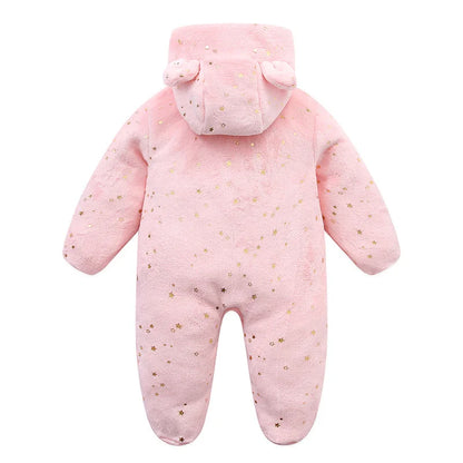 Baby Rompers - Flannel Infant Jumpsuit | Warm Autumn Winter Bodysuit 0-12M - ZOOMNSTORE