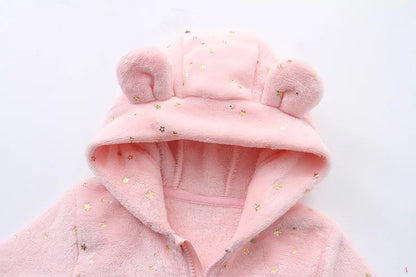 Baby Rompers - Flannel Infant Jumpsuit | Warm Autumn Winter Bodysuit 0-12M - ZOOMNSTORE