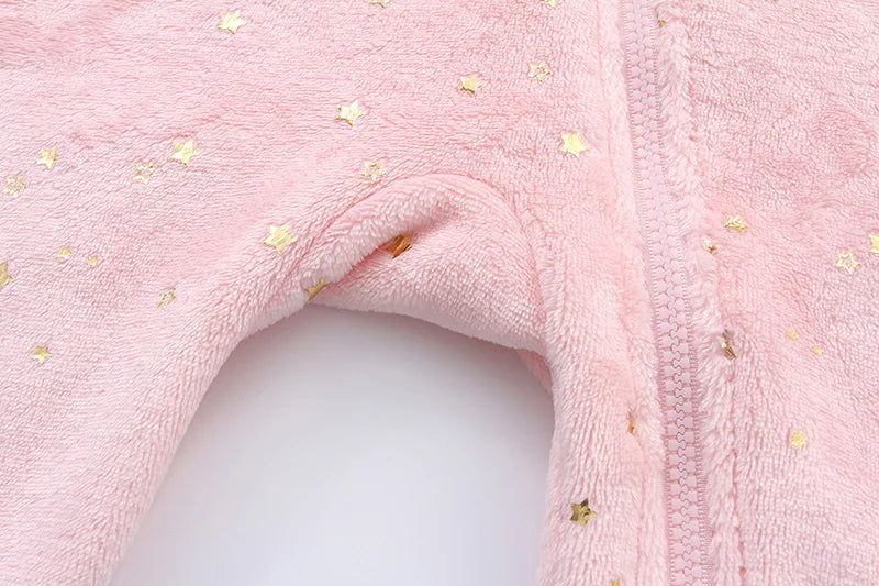 Baby Rompers - Flannel Infant Jumpsuit | Warm Autumn Winter Bodysuit 0-12M - ZOOMNSTORE