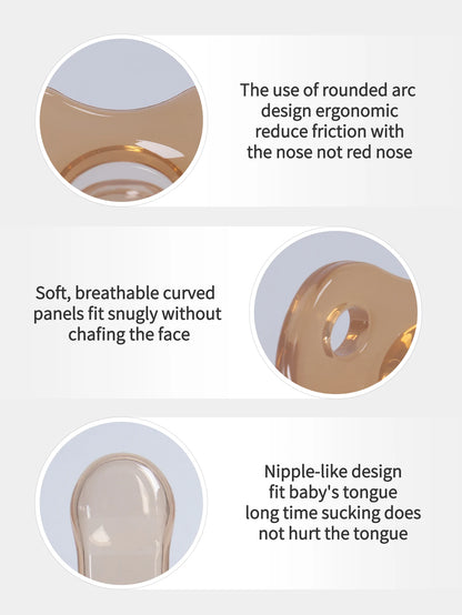 Baby Silicone Pacifier - Soft Breathable Round Soother | BPA Free Infant Teething Relief - ZOOMNSTORE