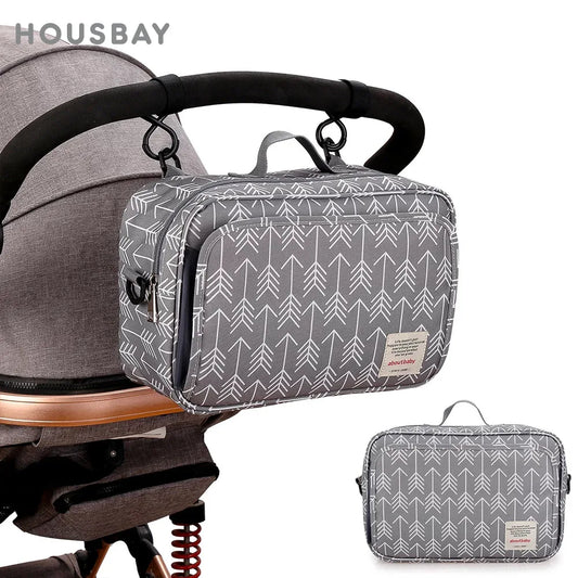 Baby Stroller Bag Waterproof Portable Outing Travel Mummy Bag Multifunction Diaper Bottle Storage Hanging Bag Pram Organizer - ZOOMNSTORE