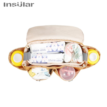 Universal Buggy Baby Pram Organizer Bottle Holder Multipurpose Baby Stroller Accessory Stroller Caddy Storage Diaper Nappy Bag - ZOOMNSTORE