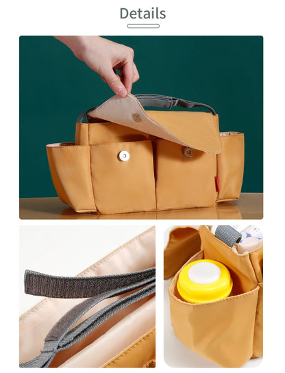 Universal Buggy Baby Pram Organizer Bottle Holder Multipurpose Baby Stroller Accessory Stroller Caddy Storage Diaper Nappy Bag - ZOOMNSTORE