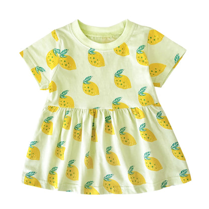 Summer Baby Dress - Cute Short Sleeve Cotton Dress for Girls - ZOOMNSTORE
