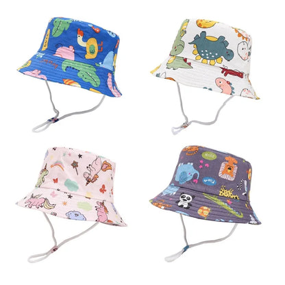 New Panama Summer Baby Sun Hat for Girls and Boys Beach Sun Cap Cartoon Autumn Kids Fisherman's Cap Outdoor Baby Bucket Hat - ZOOMNSTORE