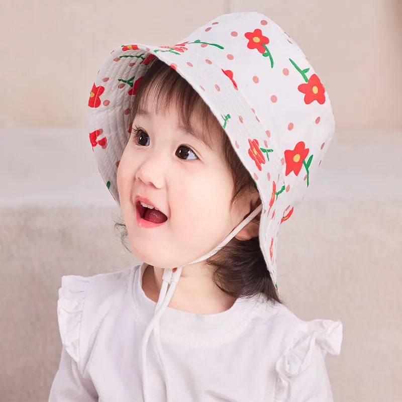 New Panama Summer Baby Sun Hat for Girls and Boys Beach Sun Cap Cartoon Autumn Kids Fisherman's Cap Outdoor Baby Bucket Hat - ZOOMNSTORE