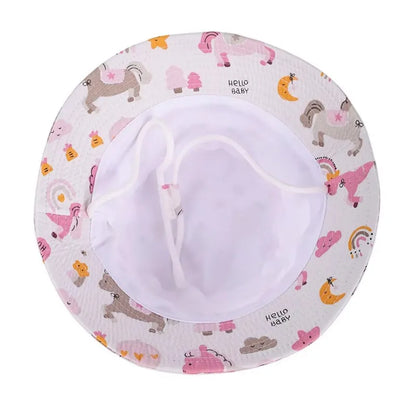 New Panama Summer Baby Sun Hat for Girls and Boys Beach Sun Cap Cartoon Autumn Kids Fisherman's Cap Outdoor Baby Bucket Hat - ZOOMNSTORE