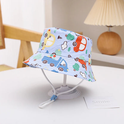 New Panama Summer Baby Sun Hat for Girls and Boys Beach Sun Cap Cartoon Autumn Kids Fisherman's Cap Outdoor Baby Bucket Hat - ZOOMNSTORE