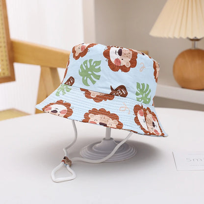 New Panama Summer Baby Sun Hat for Girls and Boys Beach Sun Cap Cartoon Autumn Kids Fisherman's Cap Outdoor Baby Bucket Hat - ZOOMNSTORE