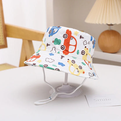 New Panama Summer Baby Sun Hat for Girls and Boys Beach Sun Cap Cartoon Autumn Kids Fisherman's Cap Outdoor Baby Bucket Hat - ZOOMNSTORE