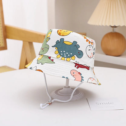 New Panama Summer Baby Sun Hat for Girls and Boys Beach Sun Cap Cartoon Autumn Kids Fisherman's Cap Outdoor Baby Bucket Hat - ZOOMNSTORE