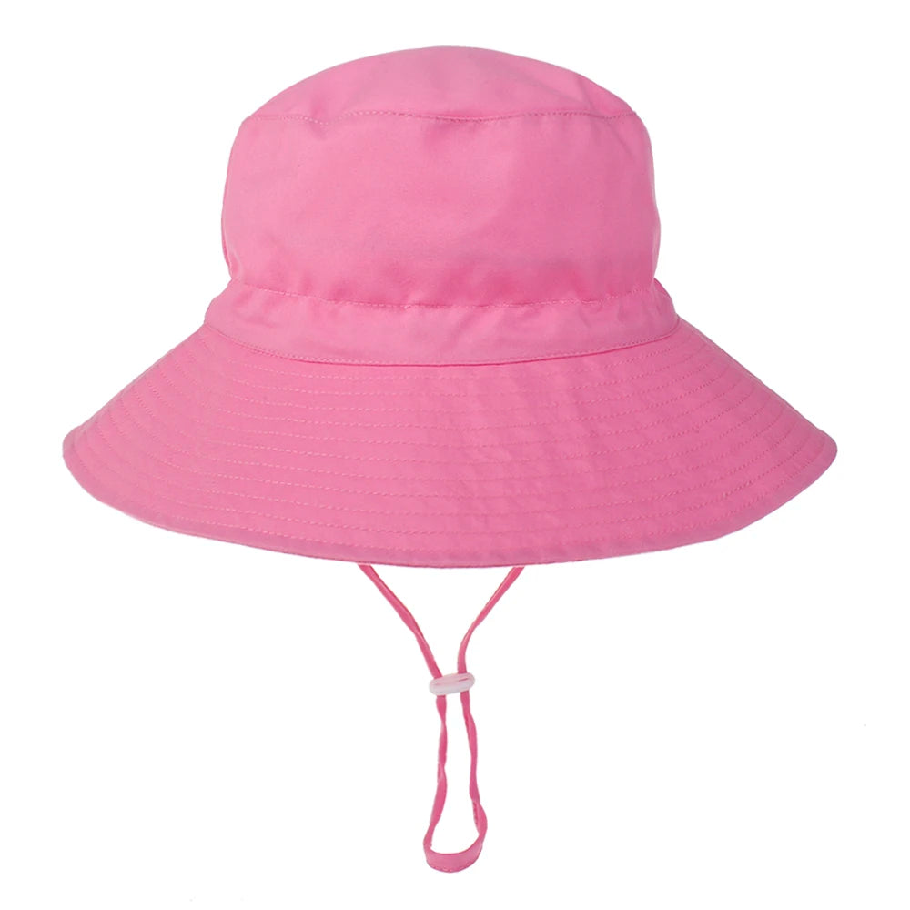 Summer Baby Sun Cap Baby Sun Hat For Girls and Boys Outdoor Neck Ear Cover Anti UV Kids Beach Caps Bucket Cap 0-8 Years - ZOOMNSTORE