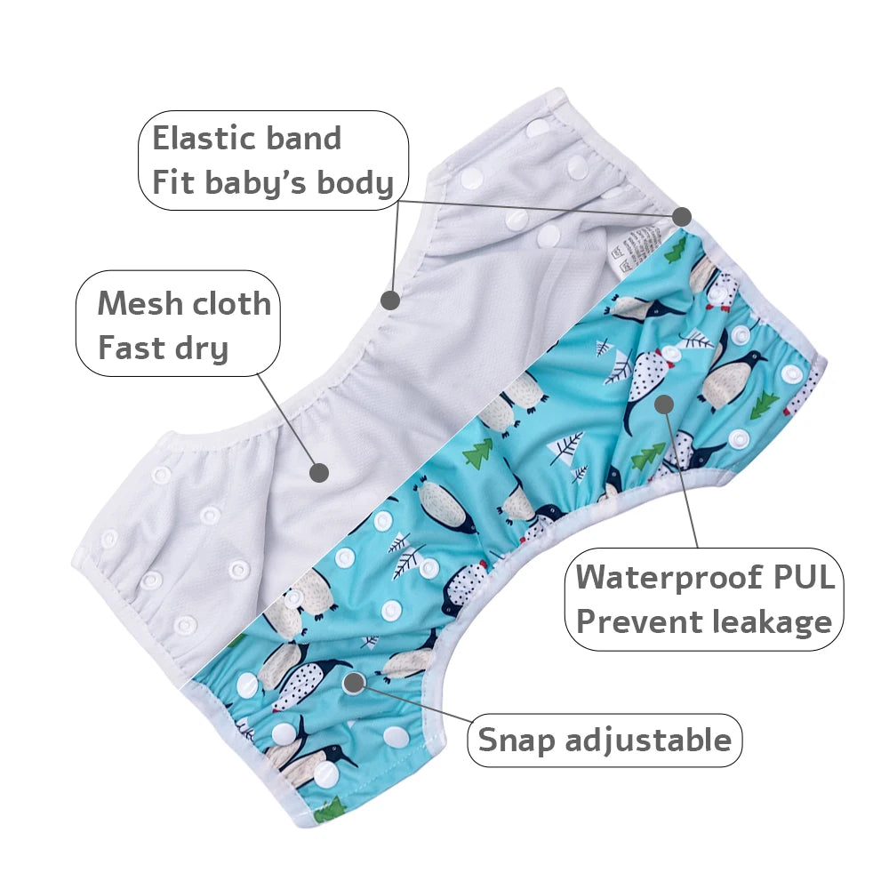 Baby Swim Diapers – Reusable Adjustable Large Size Swim Nappy for Boys & Girls - ZOOMNSTORE