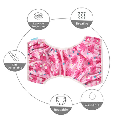 Baby Swim Diapers - Reusable Adjustable Waterproof Swim Nappies for Infants - ZOOMNSTORE