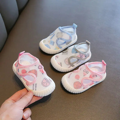 Baby First Walking Shoes - Soft Sole Breathable Infant Sandals with Non-Slip Cartoon Sneaker - ZOOMNSTORE