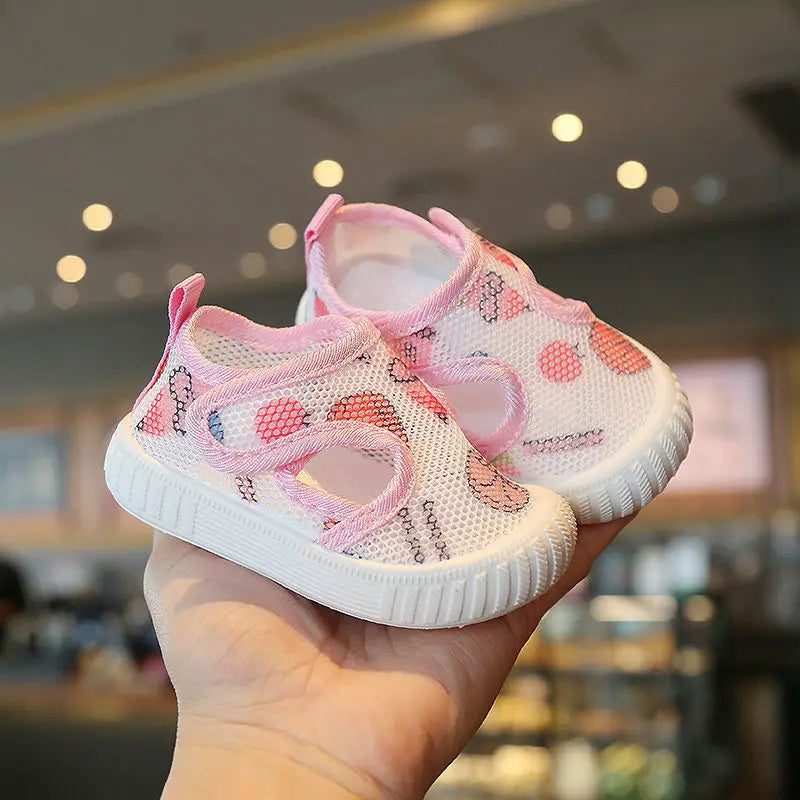 Baby First Walking Shoes - Soft Sole Breathable Infant Sandals with Non-Slip Cartoon Sneaker - ZOOMNSTORE