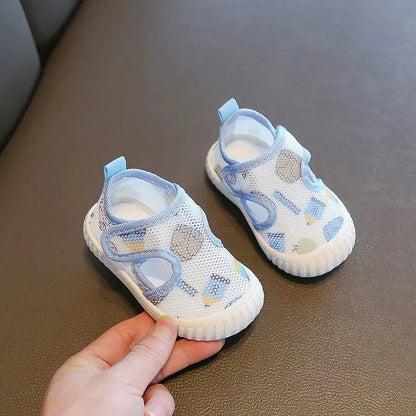 Baby First Walking Shoes - Soft Sole Breathable Infant Sandals with Non-Slip Cartoon Sneaker - ZOOMNSTORE