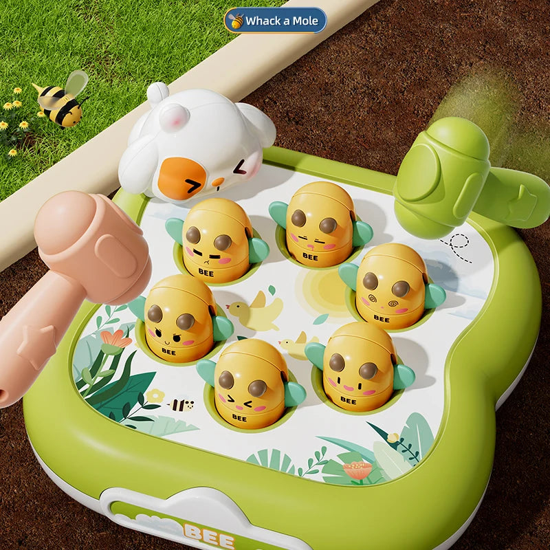 Baby Mole Hammer Whack Toy Kids Cute Animal Hand Percussion Sound Educational Sensory Develop Toys for 3 Year Children Gifts - ZOOMNSTORE