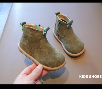 Baby Winter Boots - Kids Ankle Boots With Plush Lining, Zip Closure & Non Slip Sole - ZOOMNSTORE