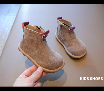 Baby Winter Boots - Kids Ankle Boots With Plush Lining, Zip Closure & Non Slip Sole - ZOOMNSTORE