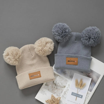 1/2pcs newborn Baby Winter Hat Kids Beanie Cap for Girls Boys Infant Accessories Children Hats Elastic 0-3Y toddler girl boy hat - ZOOMNSTORE