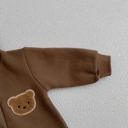 Baby Winter Jumpsuit - Newborn Baby Clothes Cute Bear Hooded Romper 0-2 Years - ZOOMNSTORE