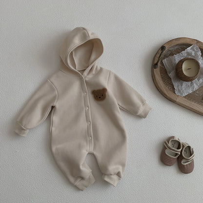 Baby Winter Jumpsuit - Newborn Baby Clothes Cute Bear Hooded Romper 0-2 Years - ZOOMNSTORE